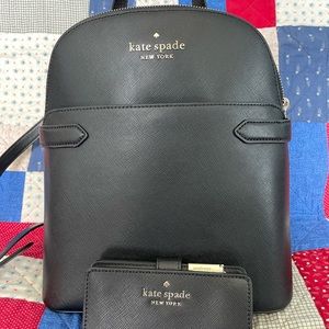 Kate Spade Dome Backpack and Staci Medium Compact Bi-fold Wallet